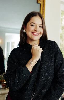 Toscane Boutique Vestes|Bomber avec lurex NOIR