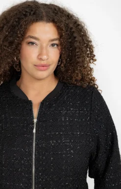 Toscane Boutique Vestes|Bomber avec lurex NOIR