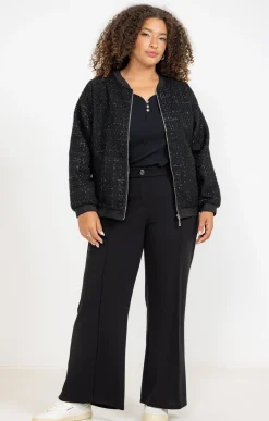 Toscane Boutique Vestes|Bomber avec lurex NOIR