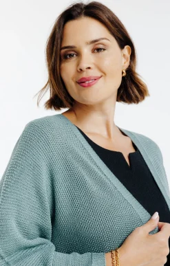 Toscane Boutique Pulls & Cardigans|Cardigan avec fil lurex KAKI CLAIR