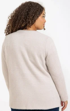 Toscane Boutique Pulls & Cardigans|Cardigan long ouvert CREME