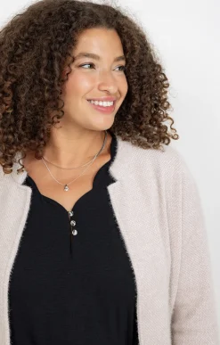 Toscane Boutique Pulls & Cardigans|Cardigan long ouvert CREME