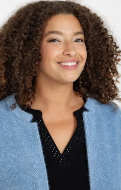 Toscane Boutique Pulls & Cardigans|Cardigan long ouvert BLEU ORAGE