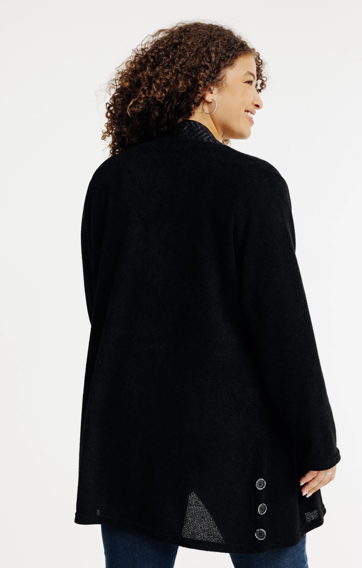 Toscane Boutique Pulls & Cardigans|Cardigan mi long NOIR