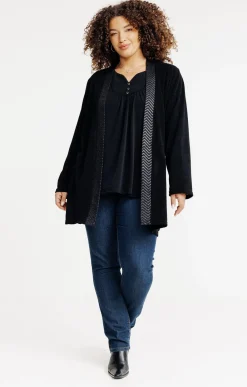 Toscane Boutique Pulls & Cardigans|Cardigan mi long NOIR