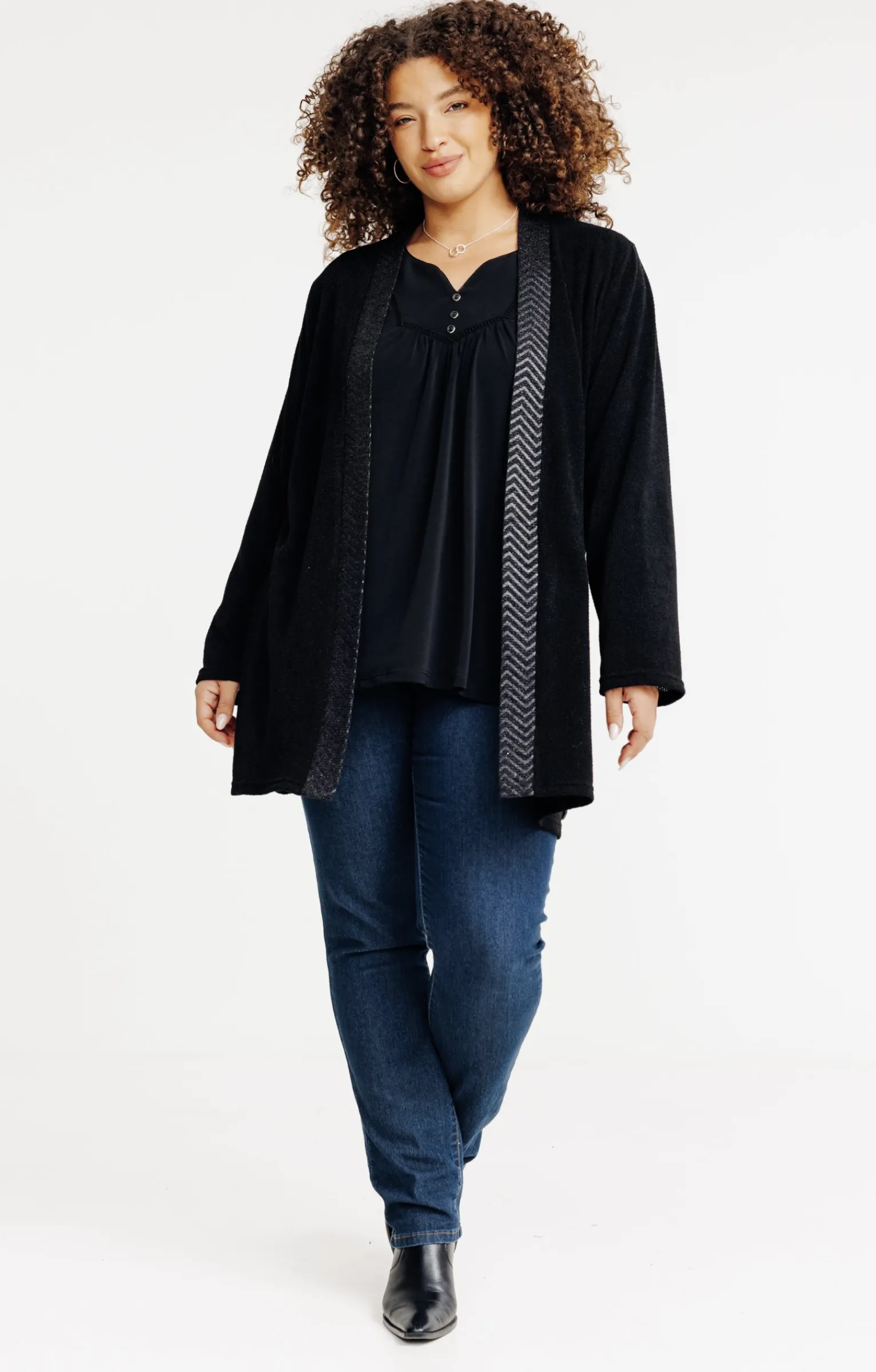 Toscane Boutique Pulls & Cardigans|Cardigan mi long NOIR