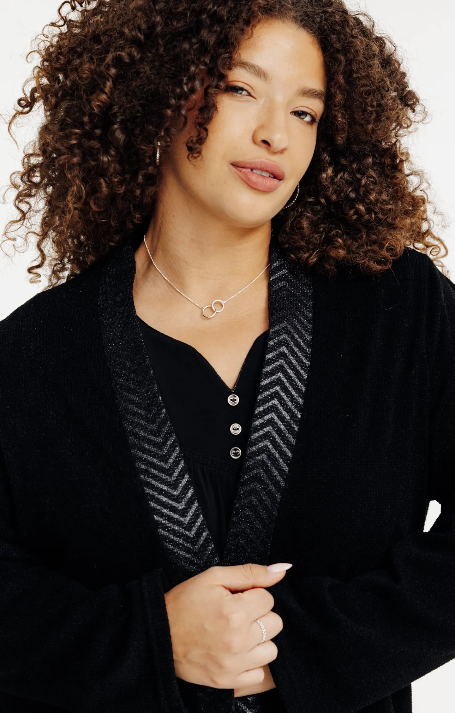 Toscane Boutique Pulls & Cardigans|Cardigan mi long NOIR