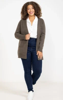 Toscane Boutique Pulls & Cardigans|Cardigan uni KAKI