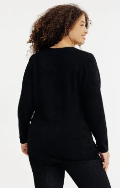 Toscane Boutique Pulls & Cardigans|Cardigan uni zippé NOIR