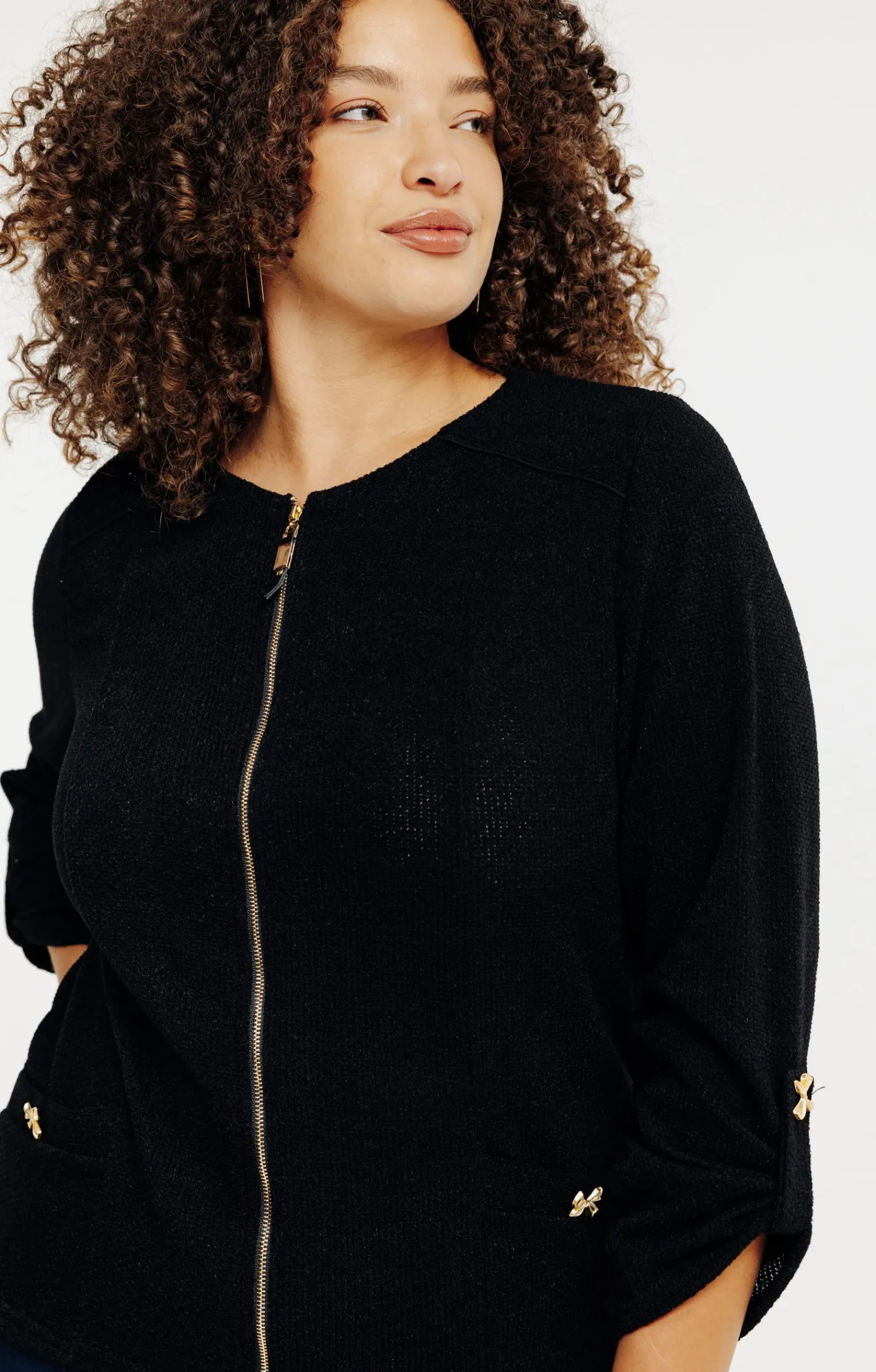 Toscane Boutique Pulls & Cardigans|Cardigan zippé NOIR