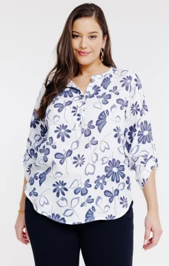 Toscane Boutique Chemisiers & Tuniques|Chemise à imprimé floral BLANC
