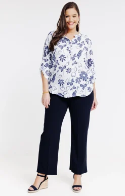 Toscane Boutique Chemisiers & Tuniques|Chemise à imprimé floral BLANC