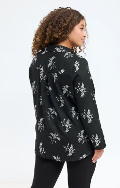 Toscane Boutique Chemisiers & Tuniques|Chemise brodée NOIR