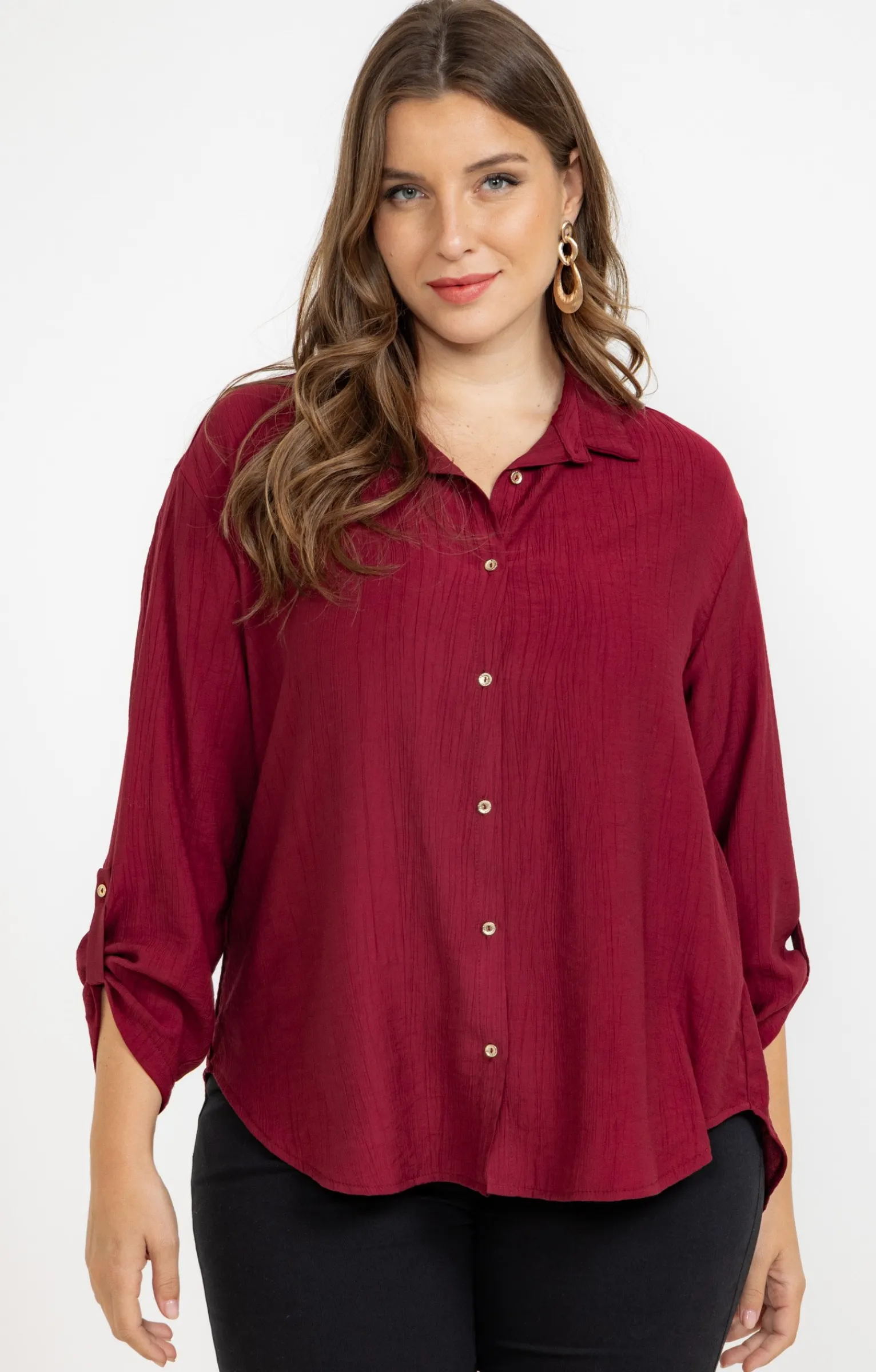 Toscane Boutique Chemisiers & Tuniques|Chemise effet froissé TERRACOTTA