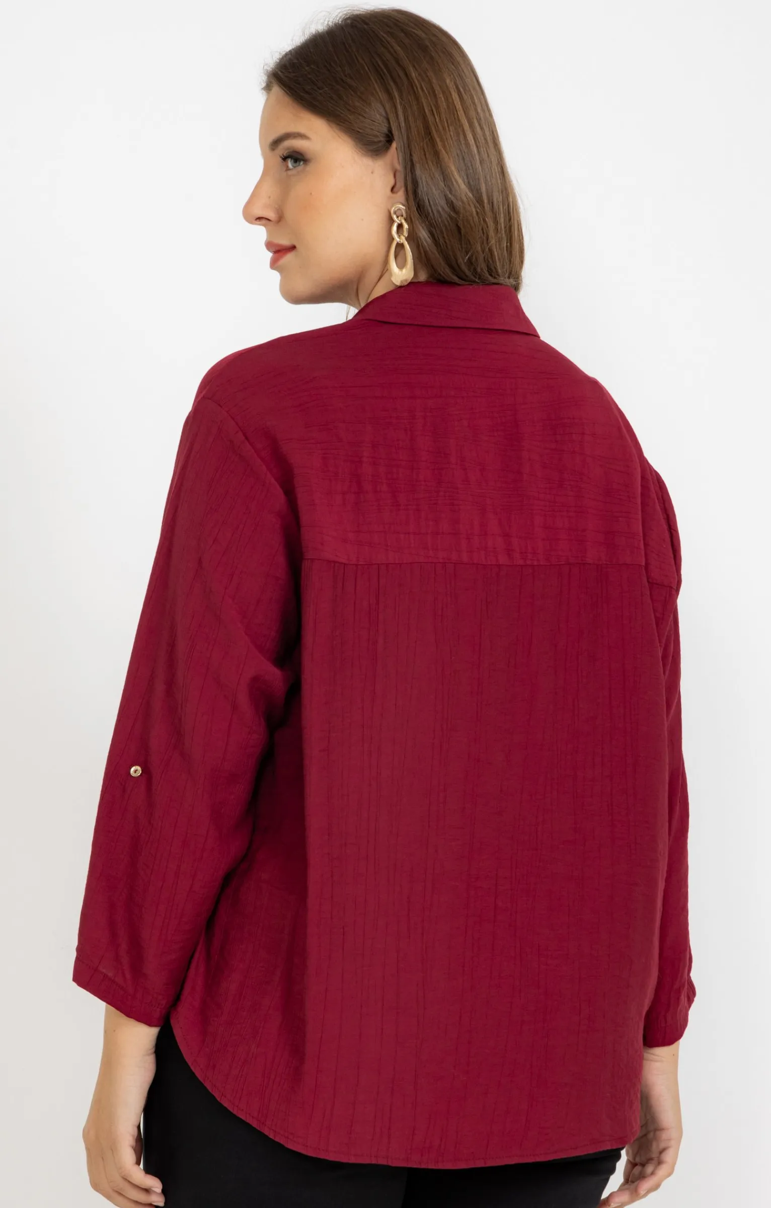 Toscane Boutique Chemisiers & Tuniques|Chemise effet froissé TERRACOTTA