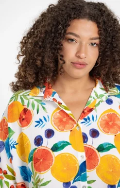 Toscane Boutique Chemisiers & Tuniques|Chemise imprimé pamplemousse MULTICOLORE