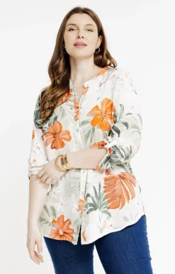 Toscane Boutique Chemisiers & Tuniques|Chemise imprimée BEIGE