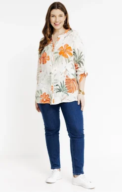 Toscane Boutique Chemisiers & Tuniques|Chemise imprimée BEIGE