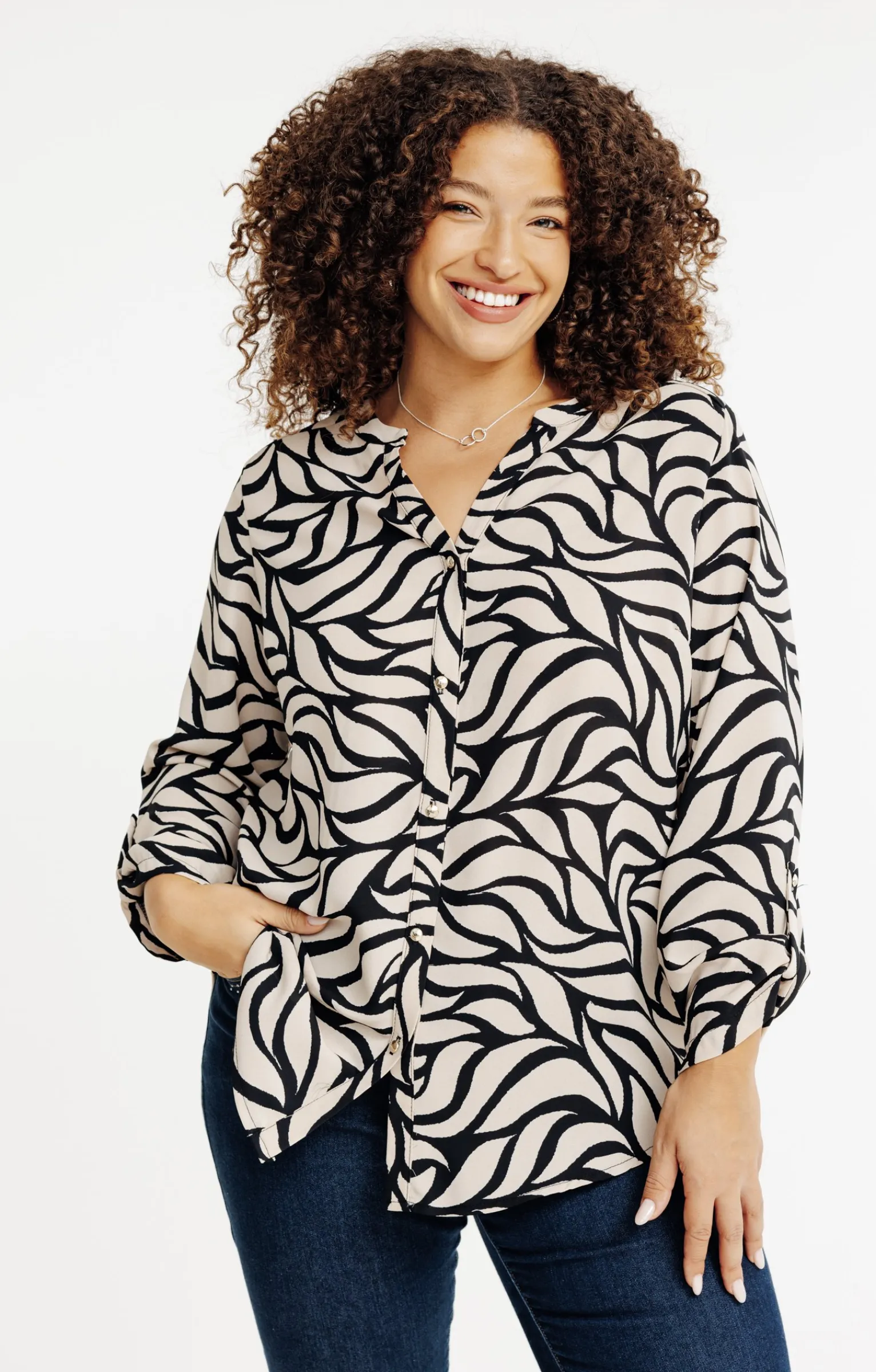 Toscane Boutique Chemisiers & Tuniques|Chemise imprimée NOIR