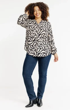 Toscane Boutique Chemisiers & Tuniques|Chemise imprimée NOIR