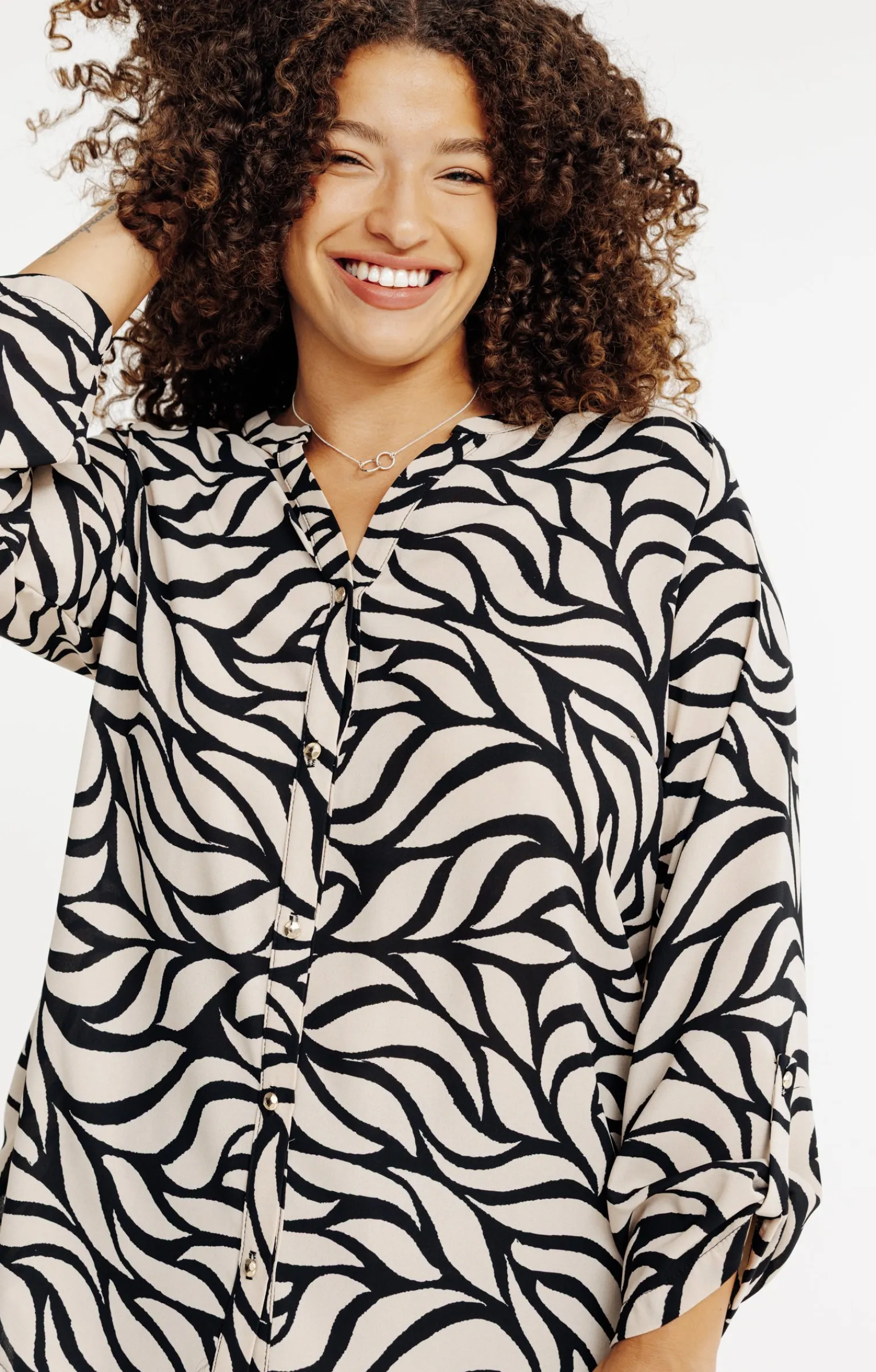 Toscane Boutique Chemisiers & Tuniques|Chemise imprimée NOIR