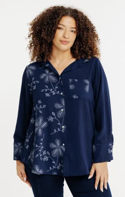 Toscane Boutique Chemisiers & Tuniques|Chemise patch MARINE