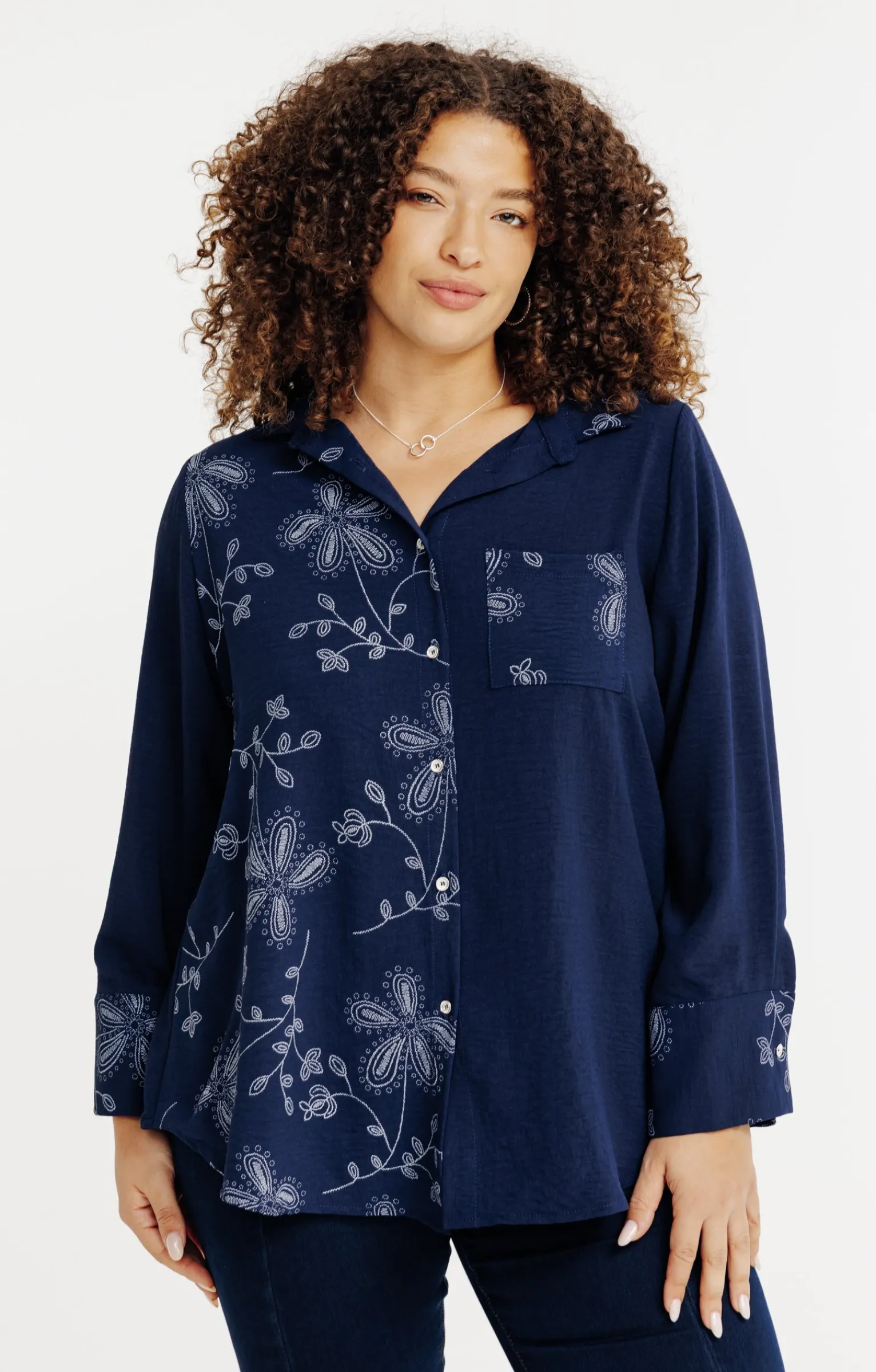 Toscane Boutique Chemisiers & Tuniques|Chemise patch MARINE