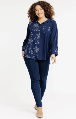 Toscane Boutique Chemisiers & Tuniques|Chemise patch MARINE