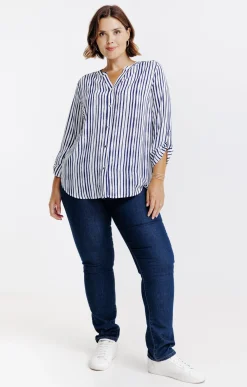 Toscane Boutique Chemisiers & Tuniques|Chemise rayée ECRU