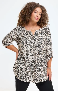 Toscane Boutique Chemisiers & Tuniques|Chemisier imprimé NOIR