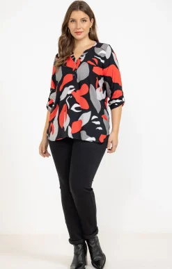 Toscane Boutique Chemisiers & Tuniques|Chemisier imprimé NOIR