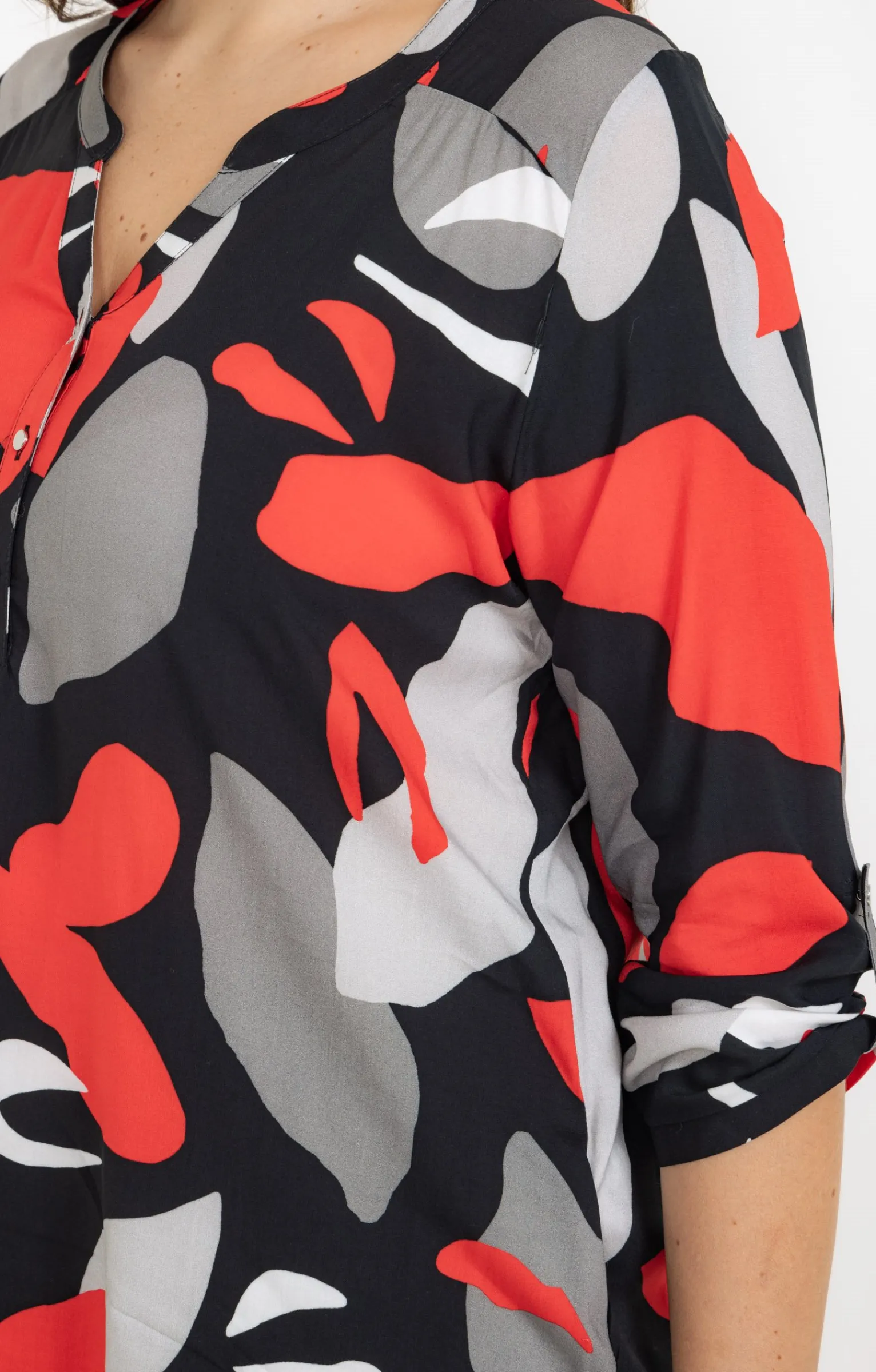 Toscane Boutique Chemisiers & Tuniques|Chemisier imprimé NOIR