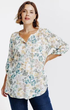 Toscane Boutique Chemisiers & Tuniques|Chemisier imprimé ECRU