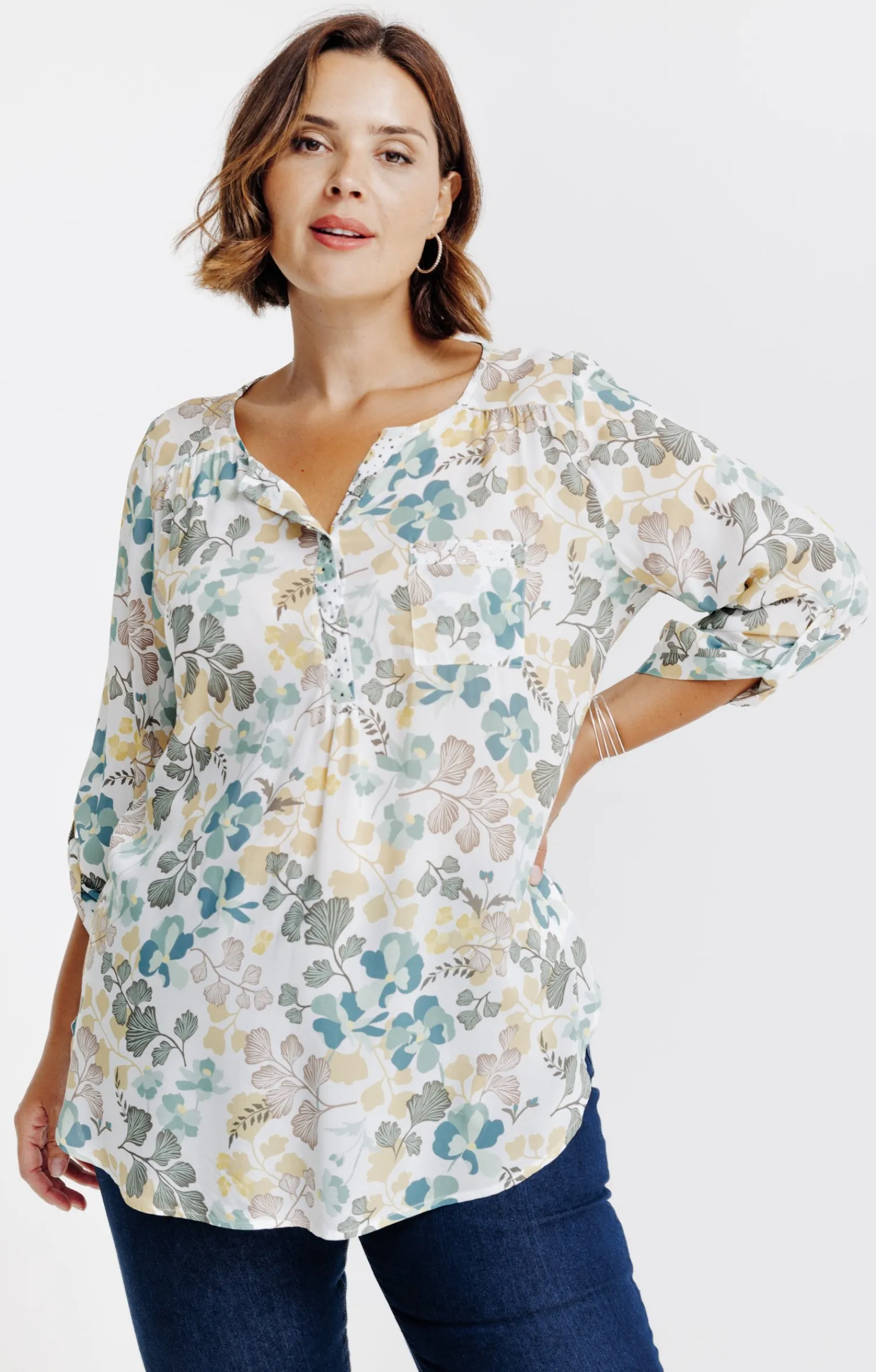 Toscane Boutique Chemisiers & Tuniques|Chemisier imprimé ECRU