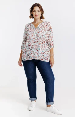 Toscane Boutique Chemisiers & Tuniques|Chemisier imprimé ECRU