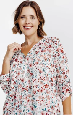 Toscane Boutique Chemisiers & Tuniques|Chemisier imprimé ECRU