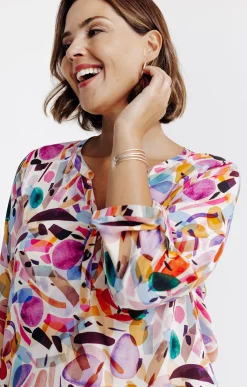 Toscane Boutique Chemisiers & Tuniques|Chemisier imprimé ECRU