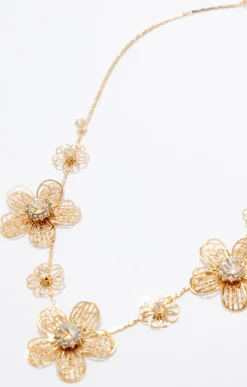 Toscane Boutique Accessoires|Collier ras-de-cou fleurs légères DORE