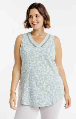 Toscane Boutique Tee-shirts|Débardeur imprimé TILLEUL