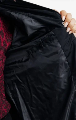 Toscane Boutique Parkas & Impers|Doudoune avec fleurs en relief NOIR