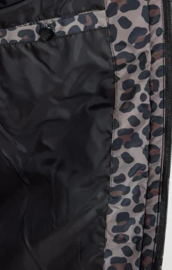 Toscane Boutique Parkas & Impers|Doudoune imprimé léopard CHATAIGNE