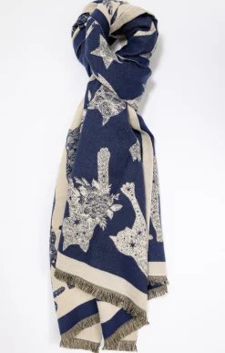 Toscane Boutique Accessoires|Echarpe chaude chats MARINE