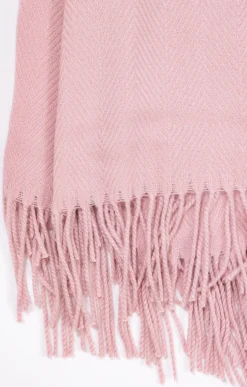 Toscane Boutique Accessoires|Echarpe chaude unie ROSE PALE