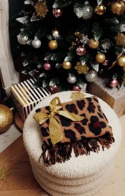 Toscane Boutique Accessoires|Echarpe douce imprimé léopard CAMEL