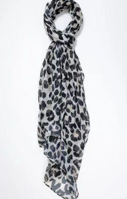 Toscane Boutique Accessoires|Foulard léger imprimé léopard IVOIRE