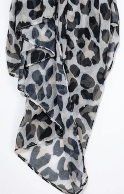 Toscane Boutique Accessoires|Foulard léger imprimé léopard IVOIRE