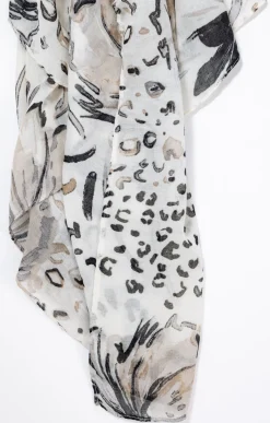 Toscane Boutique Accessoires|Foulard léger joli imprimé ECRU