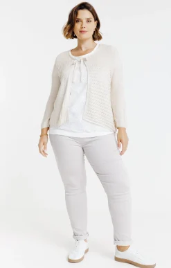 Toscane Boutique Pulls & Cardigans|Gilet à nouer avec fil lurex SABLE