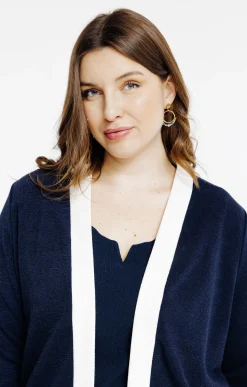 Toscane Boutique Pulls & Cardigans|Gilet court ouvert MARINE