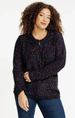 Toscane Boutique Pulls & Cardigans|Gilet fantaisie NOIR